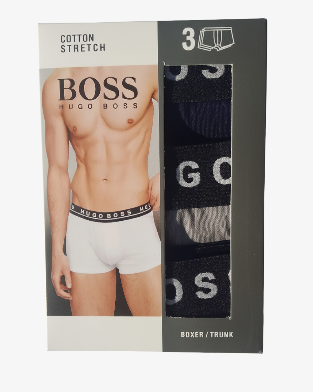 Pack of 3 Hug Bos Men's Cotton Stretch Boxer Briefs
