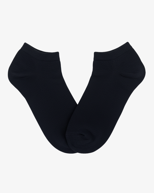 Premium Cotton No-Show Ankle Socks - Black | Low Cut Invisible Socks