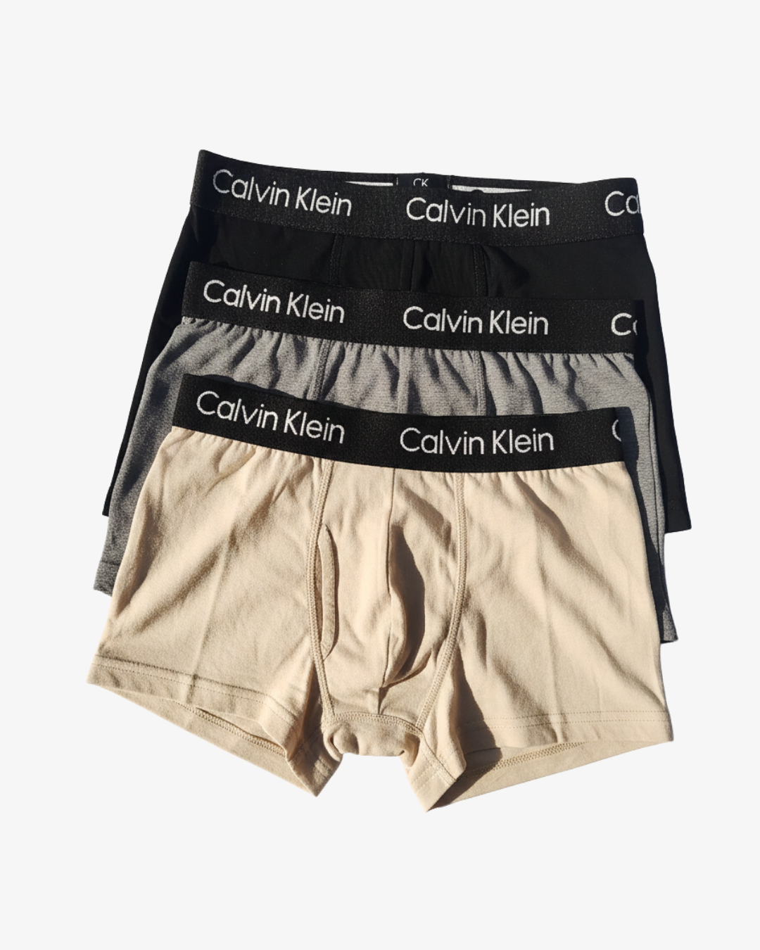 Pack of 3 Cal Kle Men's Cotton Stretch Boxer Briefs