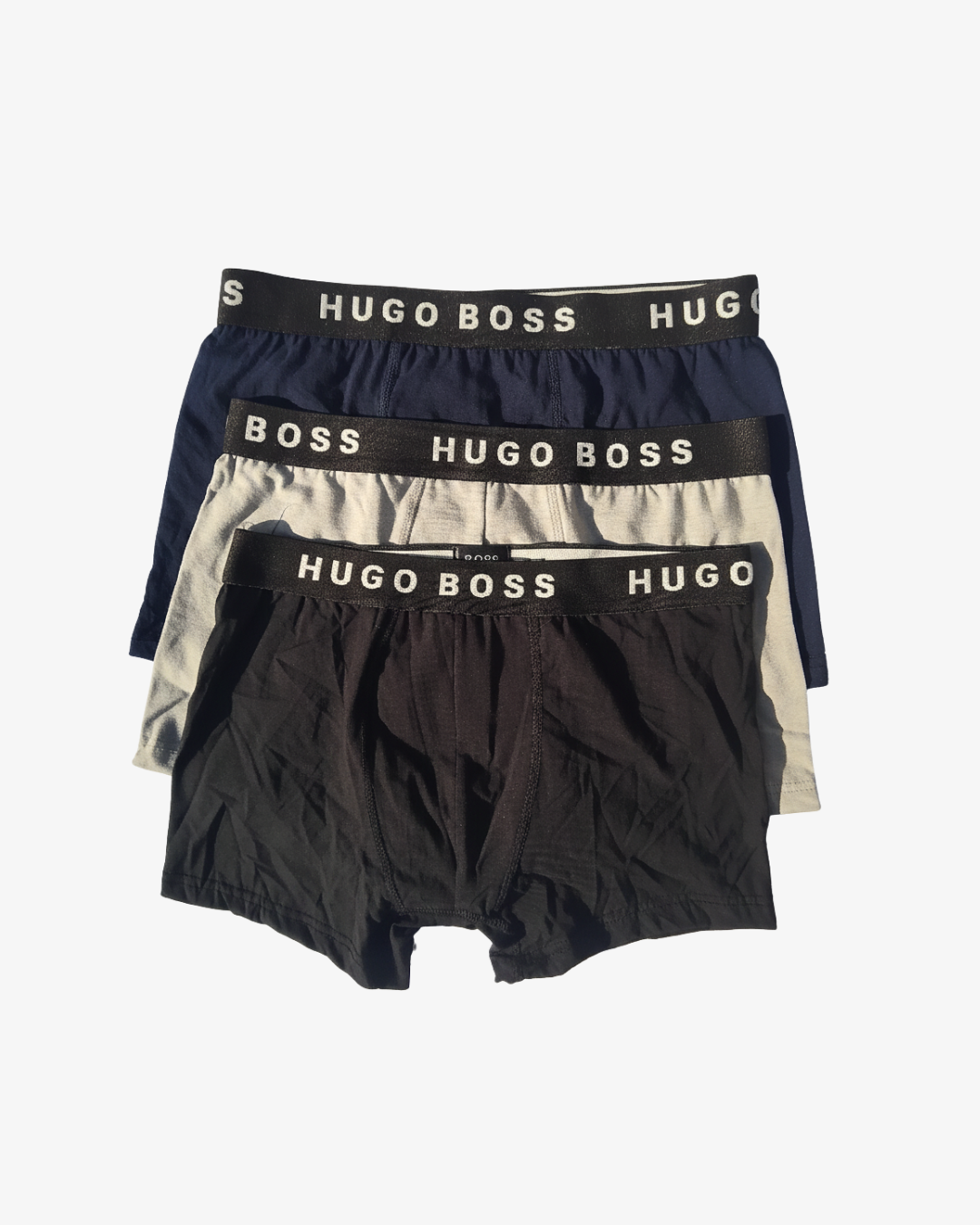 Pack of 3 Hug Bos Men's Cotton Stretch Boxer Briefs