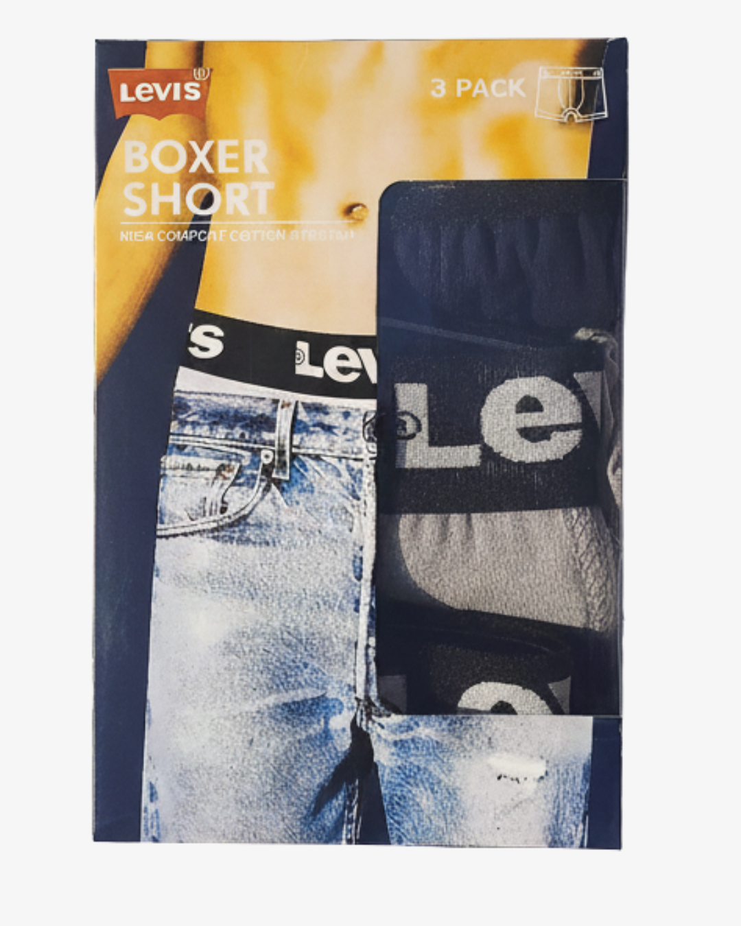 Pack of 3 Levi Men's Cotton Stretch Boxer Briefs