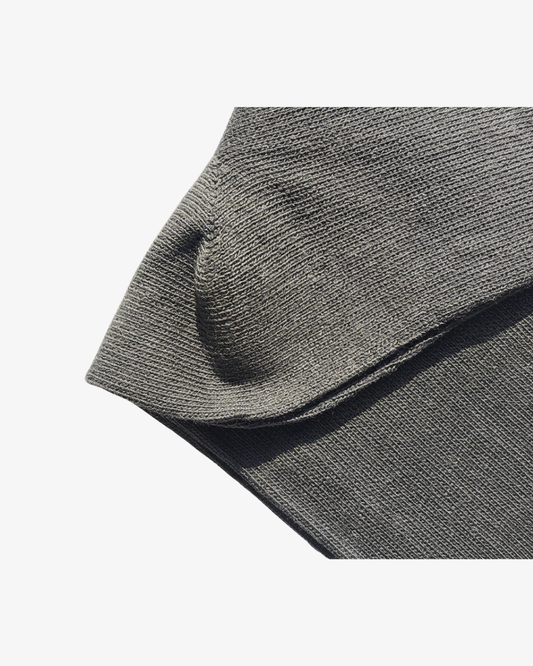 Classic Charcoal Grey Dress Socks - Ribbed Knitted Crew Socks