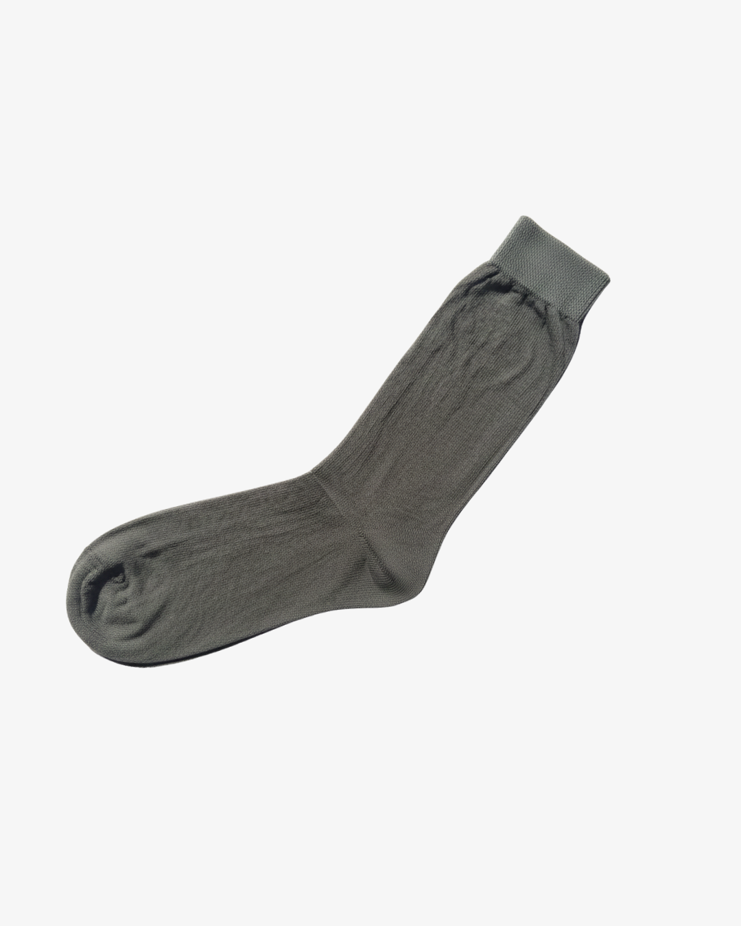 Classic Charcoal Grey Dress Socks - Ribbed Knitted Crew Socks