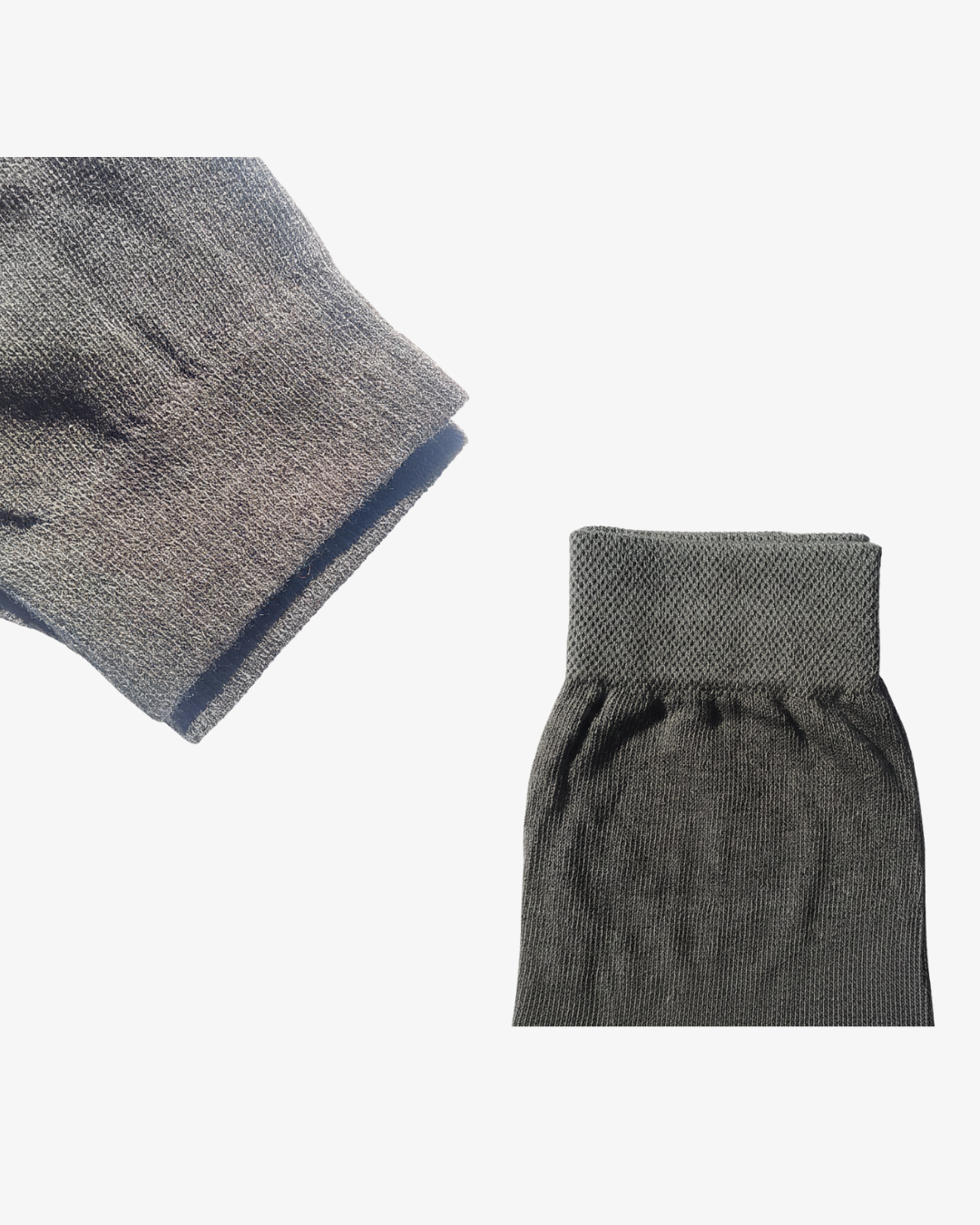 Classic Charcoal Grey Dress Socks - Ribbed Knitted Crew Socks