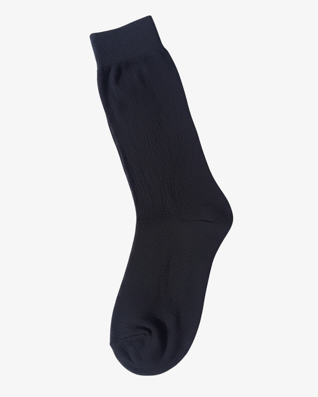 Classic Navy Blue Dress Socks - Ribbed Knitted Crew Socks