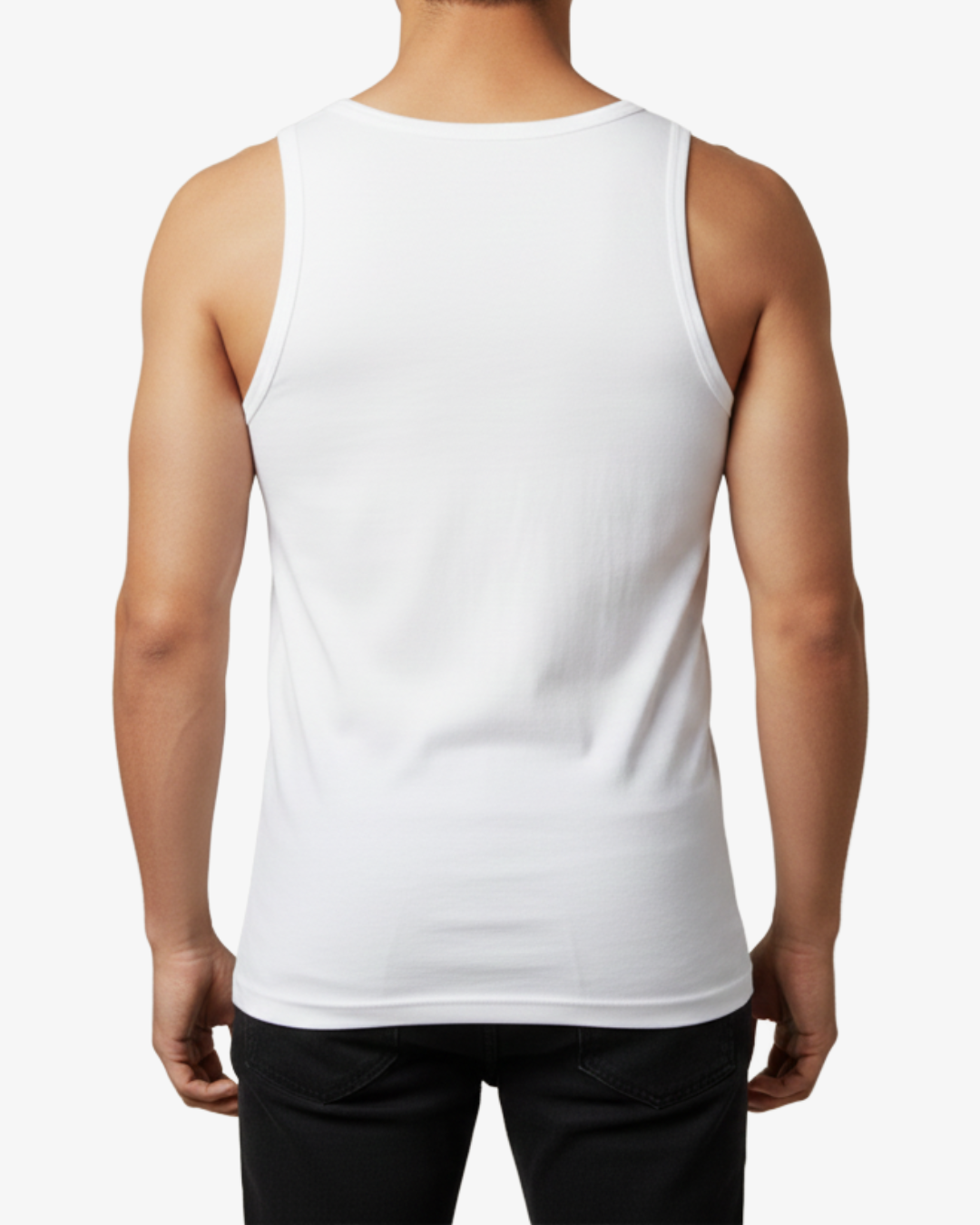 Premium Pima Combed Cotton Sleeveless Vest - Pure White