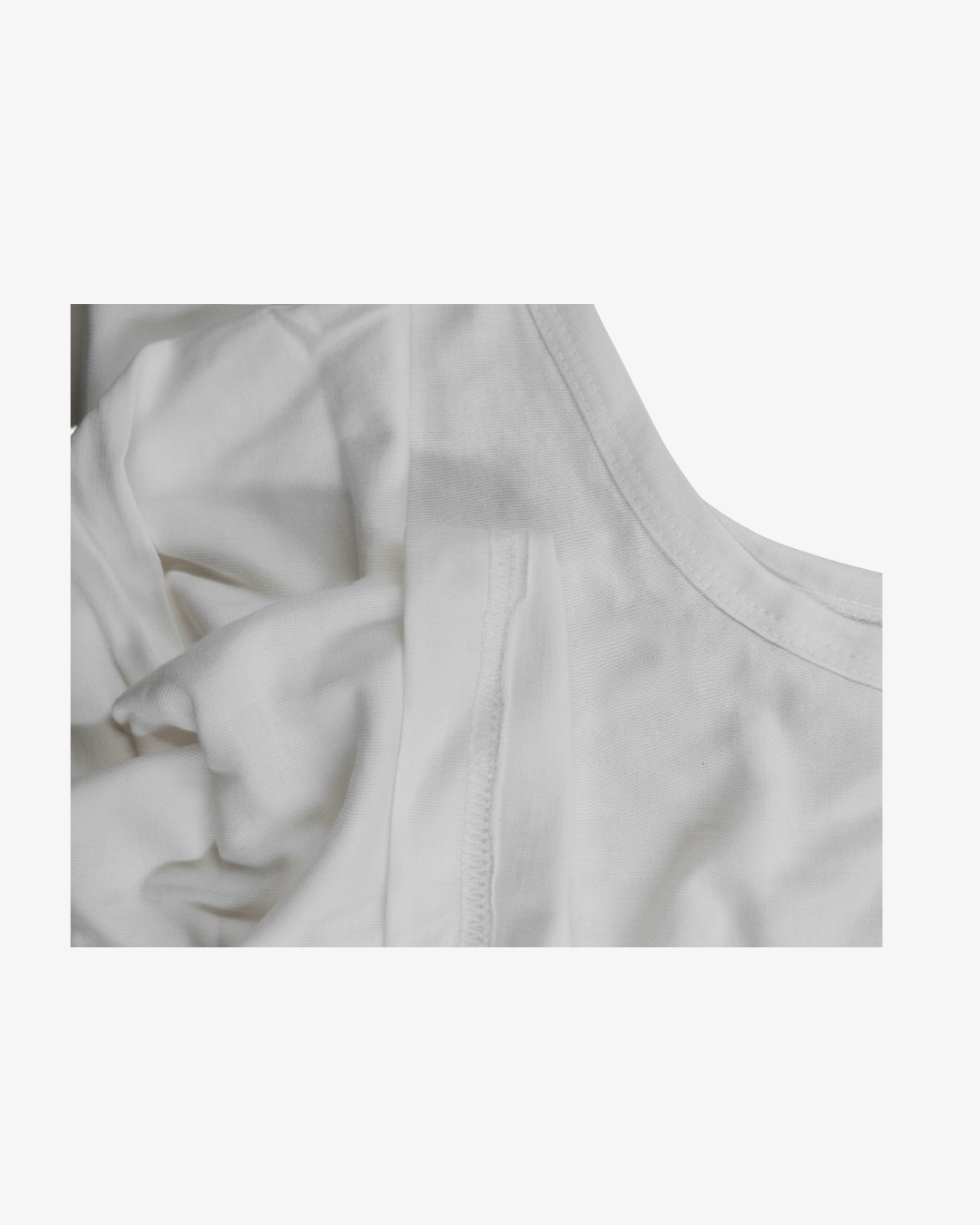 Premium Pima Combed Cotton Sleeveless Vest - Pure White