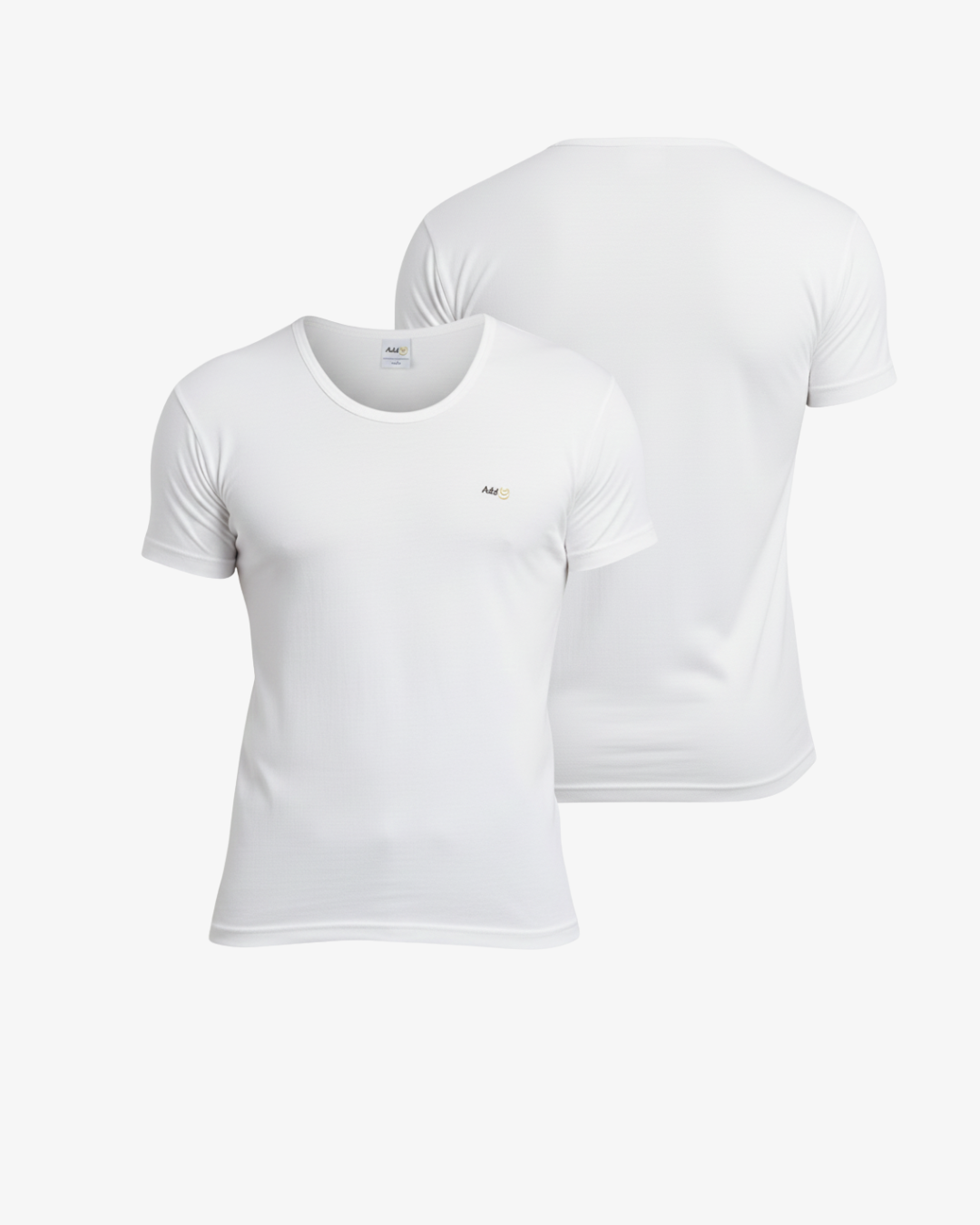 Premium Pima Combed Cotton Half Sleeve Vest - Pure White